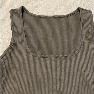 BLACK RIBBED BODYSUIT